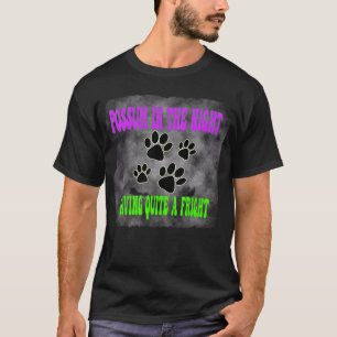 T-shirt possum opossum drôle ordures mème rue chat
