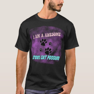 T-shirt possum opossum drôle ordures mème rue chat