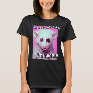 T-shirt Possum Opossum Iu2019m pas comme les autres filles