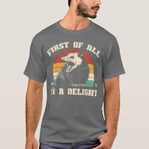 T-shirt Possum Premier Je Suis Délice Vintage Opossum Humo
