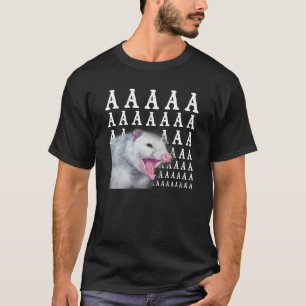 T-shirt Possum qui hurle Aaaa Opossum mignon Mème