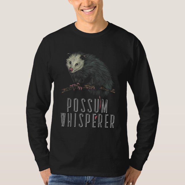 T-shirt Possum Whisperer Street Cat Opossum (Devant)