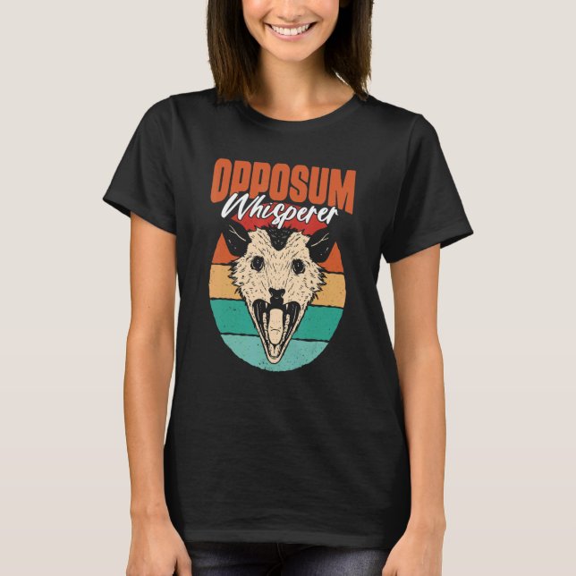 T-shirt Possum Whisperer Street Cat Opossum Animal Phalang (Devant)