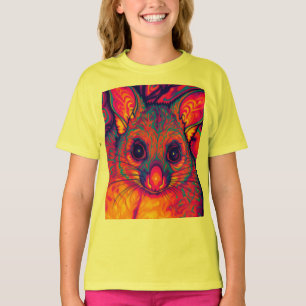 T-shirt possums australien à queue touffue psychédélique