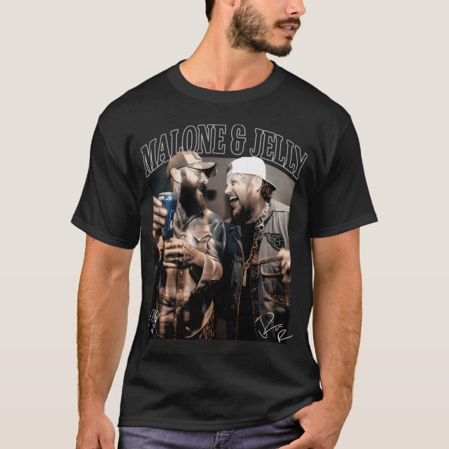 T-shirt Post Malone Jelly Roll  Country Rap (Devant)