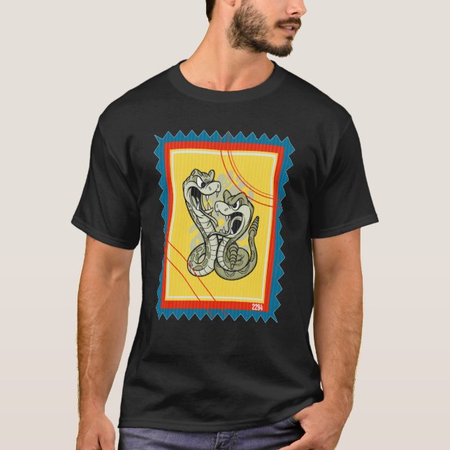 T-shirt Postage Stamp Snakes Rattlesnake Snake (Devant)