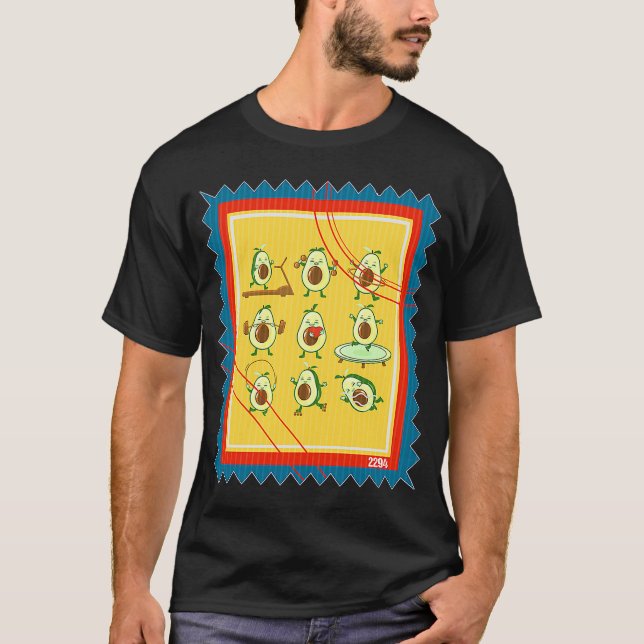T-shirt Postage Végétarien Avocado Exercice (Devant)