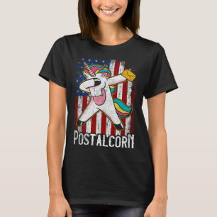 T-shirt Postal Corn Unicorne Mail Lady Postal Worker