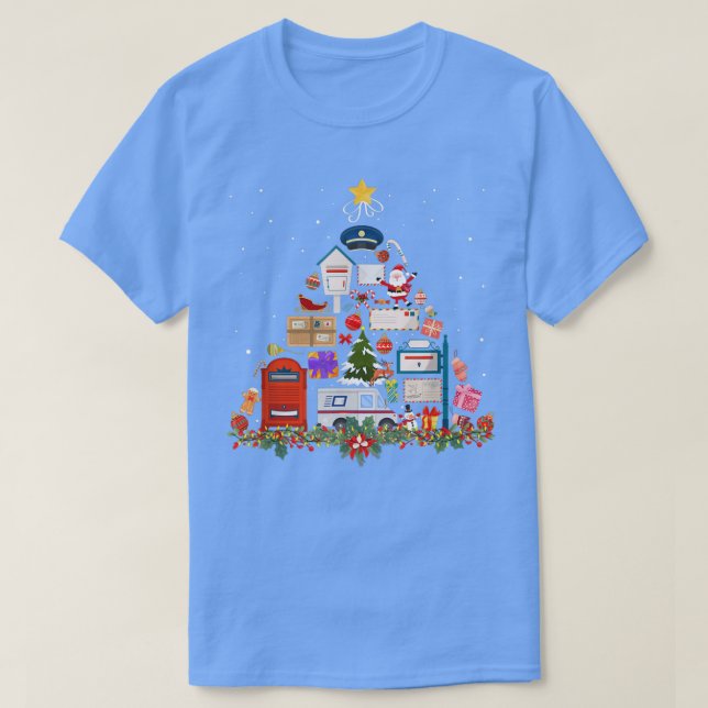 T-shirt Postal Service Christmas Tree Ornament Tree Xmas 2 (Design devant)