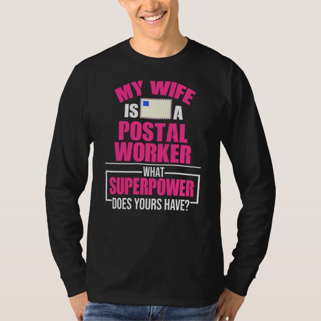 T-shirt Postal Worker Femme Power Postman Mailman (Devant)