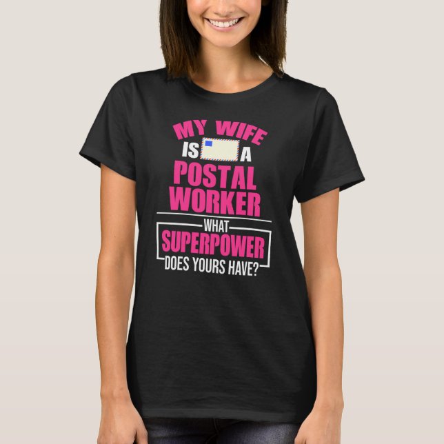 T-shirt Postal Worker Femme Power Postman Mailman (Devant)