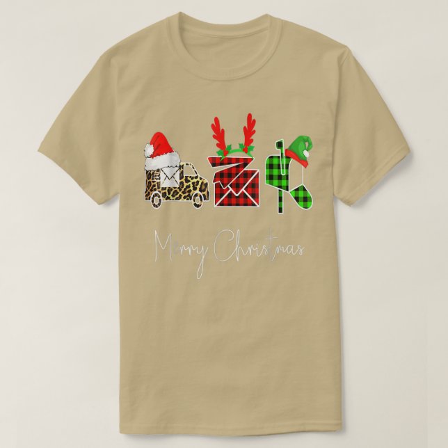 T-shirt Postal Worker Joyeux Noël Drôle Noël Pour Famille (Design devant)