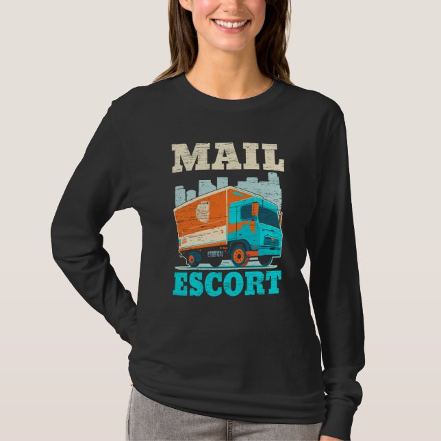 T-shirt Postal Worker Mailman Delivery Shipment Mail Escor (Devant)