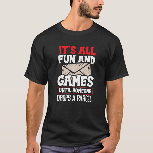 T-shirt Postal Worker Mailman Son Parcelle Tous Amusants E (Devant)