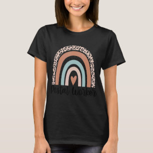 T-shirt Postal Worker Rainbow Leopard Essentiel