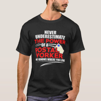 T-shirt Postal Worker Sous-estime Postman Mailman DA1