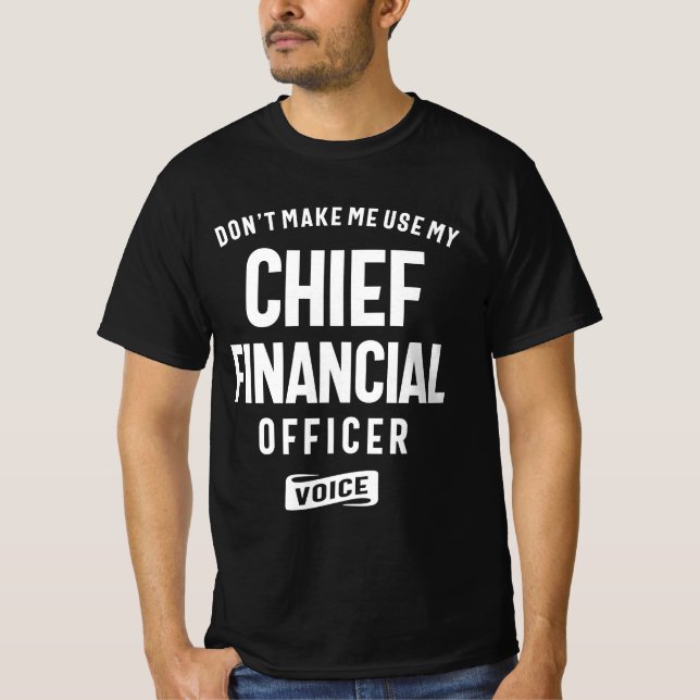 T-shirt Poste de chef des services financiers (Devant)