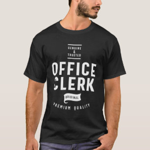T-shirt Poste de commis de bureau Titre cadeau