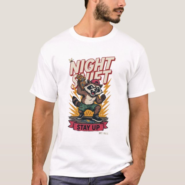 T-shirt poste de nuit (Devant)