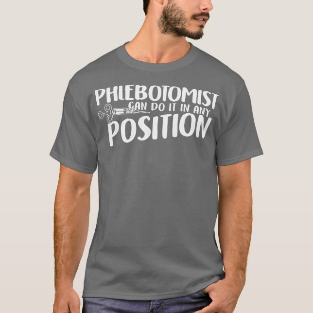 T-shirt Poste de Phlebotomiste Technicien en phlébotomie (Devant)