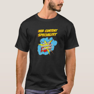 T-shirt Poste de spécialiste du contenu Web Superhero