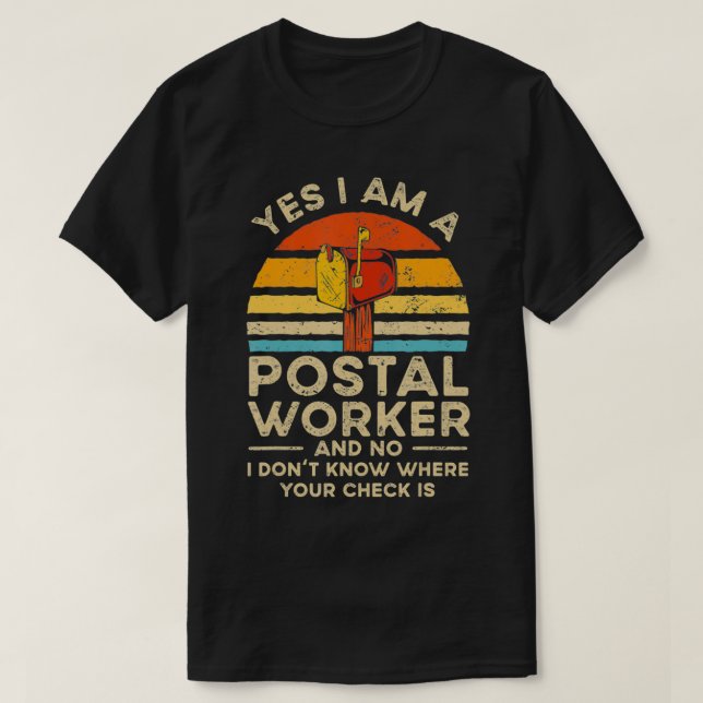 T-shirt Poste de travail Livraison du courrier (Design devant)