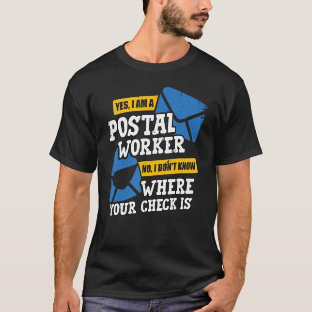 T-shirt Poste de travail Livraison du courrier (Devant)