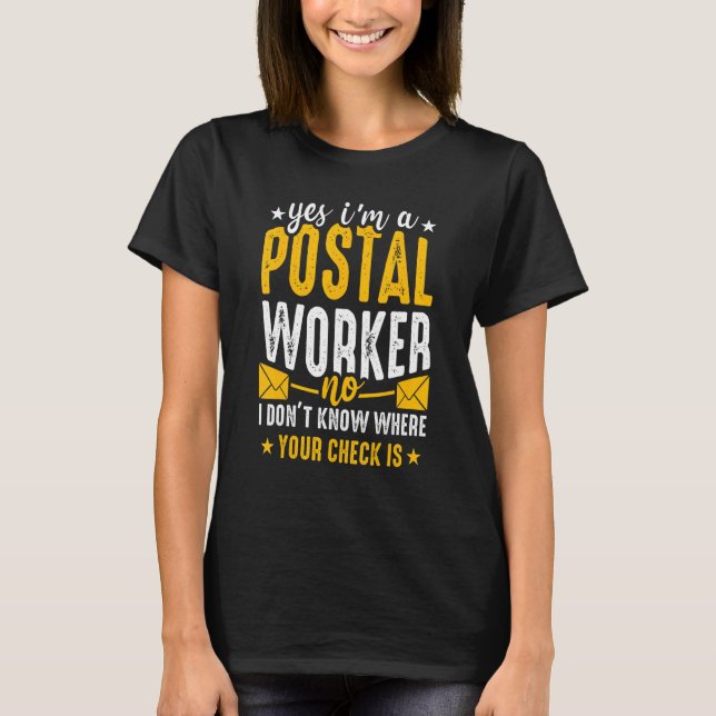 T-shirt Poste de travail Mailman Mail Carrier Poste Bureau (Devant)