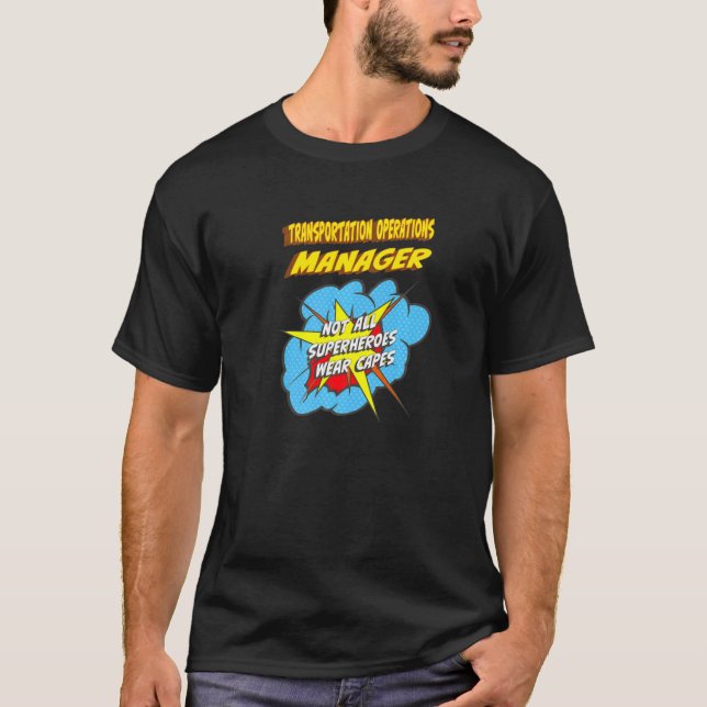 T-shirt Poste Superhero Gestionnaire des opérations de tra (Devant)