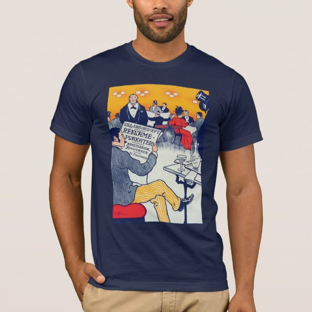 T-shirt Pøster ad navy (Devant)