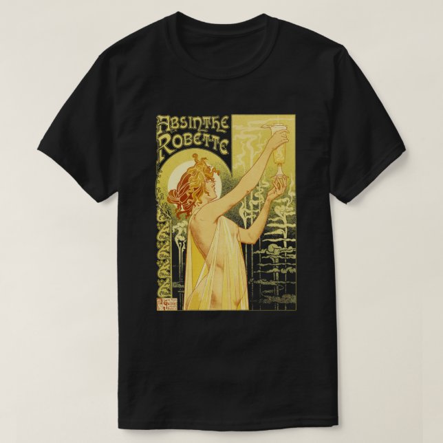 T-shirt Poster Art vintage Absinthe (Design devant)