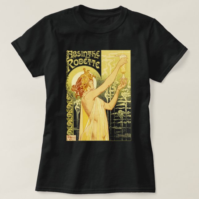 T-shirt Poster Art vintage Absinthe (Design devant)