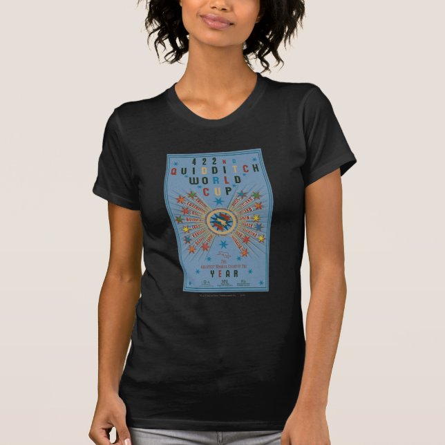 T-shirt Poster bleu de la Coupe du Monde QUIDDITCH™ (Devant)