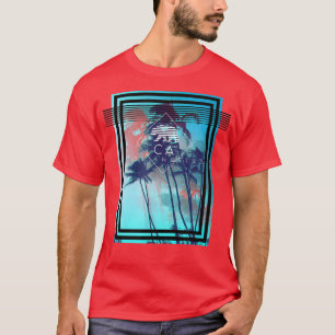 T-shirt Poster branché de l'ours de plage CA Los Angeles