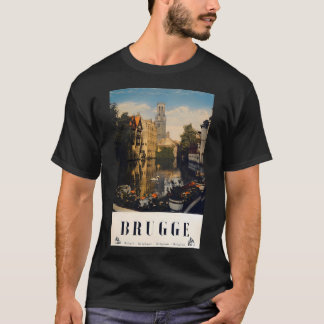 T-shirt Poster Brugge Retro