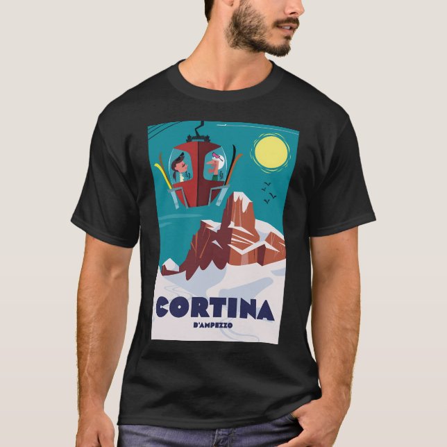 T-shirt Poster Cortina D'Ampezzo (Devant)