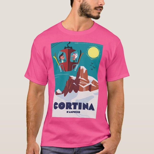 T-shirt Poster Cortina D'Ampezzo (Devant)