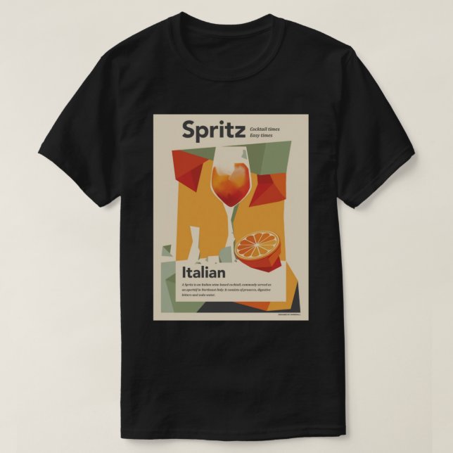 T-shirt Poster d'Aperol Spritz (Design devant)