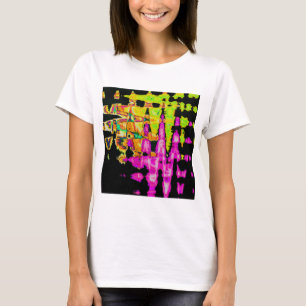 T-shirt Poster d'art Abstrait Neon Glitch Imprimer