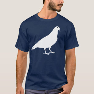 T-shirt Poster de animal blanc de pigeon