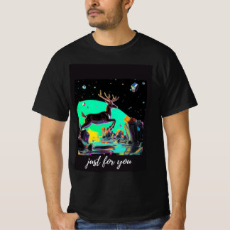 t-shirt poster de animal futuriste pour cerfs de n