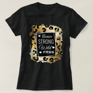 T-shirt Poster de animal Gold et Black Inspirationnel