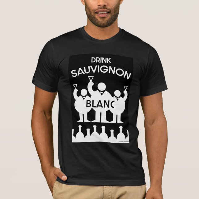 T-shirt Poster de boisson Sauvignon Blanc (Devant)