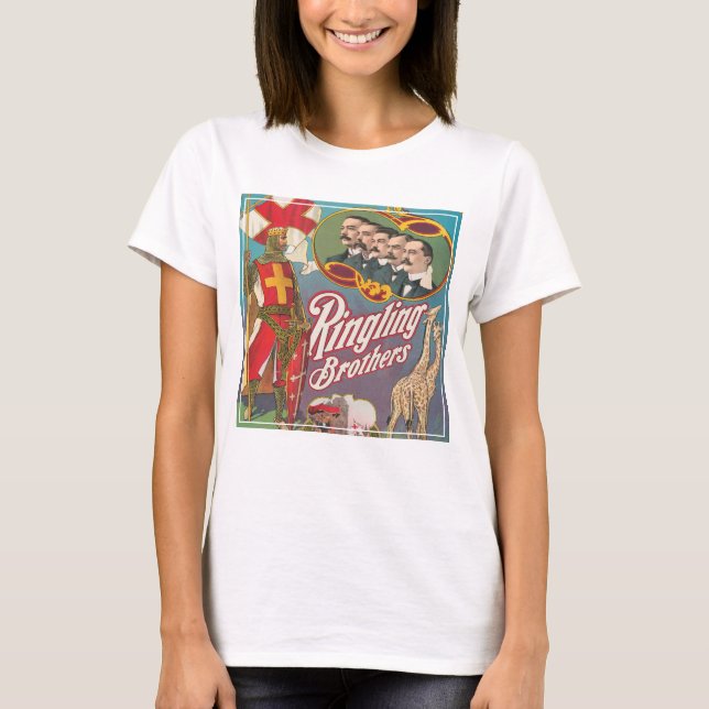 T-shirt Poster de cirque vintage Ringling Brothers (Devant)