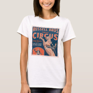 T-shirt Poster de cirque vintage Russell Brothers.