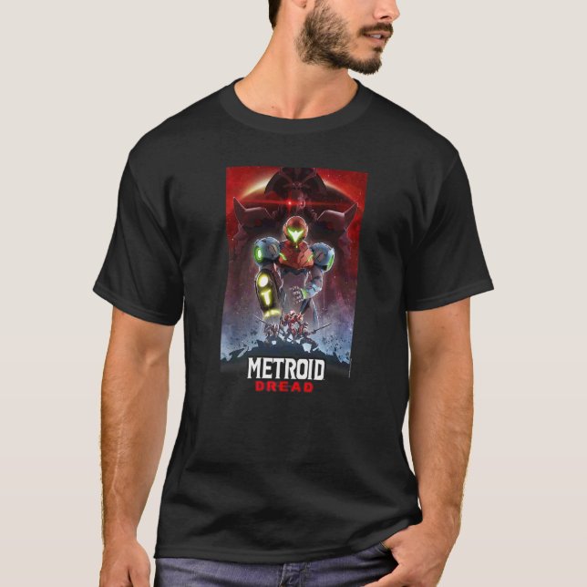 T-shirt Poster de jeu Metroid Dread Galactic Group (Devant)