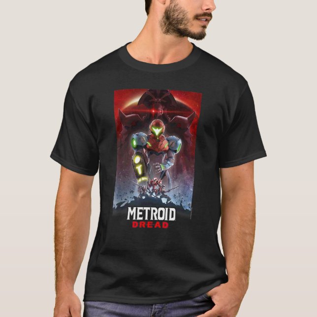 T-shirt Poster de jeu Metroid Dread Galactic Group (Devant)