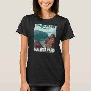 T-shirt Poster de la Californie du Parc National des Îles-