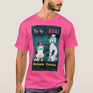 T-shirt Poster de la ligne aérienne Boac Britain Europe 19