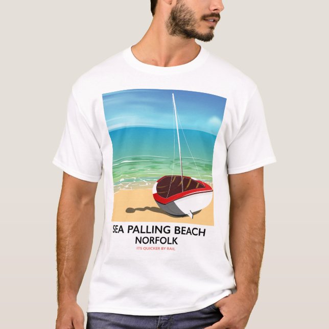 T-shirt Poster de la plage Sea Palling Beach Norfolk (Devant)